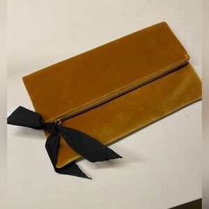 J.Crew Golden Velvet Clutch